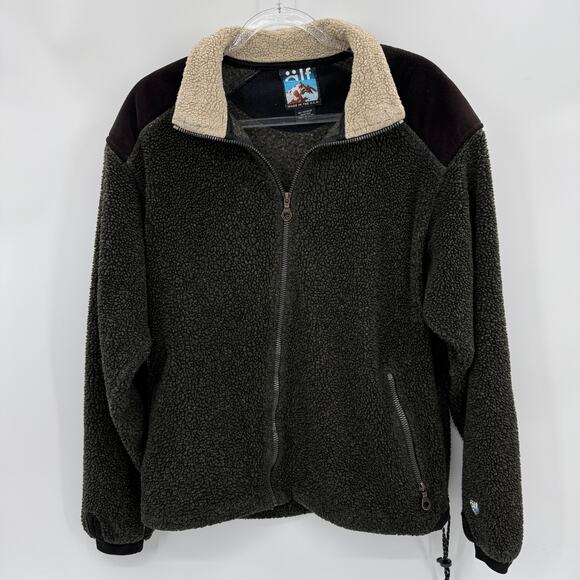 Alf Jackets & Blazers - Vintage ALF KUHL Deep Pile Fleece Jacket Womens Size L Brown Zip Sherpa Y2K USA